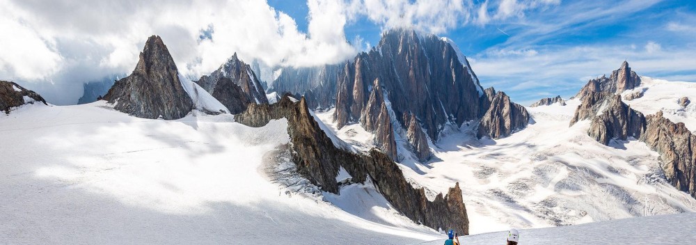 Weiterbildungskurs über Eis in der Montblanc-Region