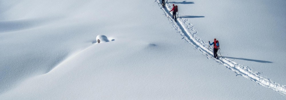 Schneeschuhwanderungen am Rand des Dachstein-Hochplateaus