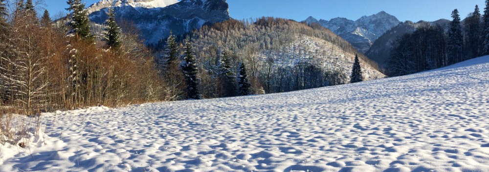 Schneeschuhwanderung im Zentrum Europas